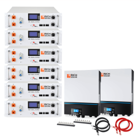 Off-Grid System Kit | 13,000W 120/240V Output, 48VDC(28.8kWh Alpha 5 Server Lithium Iron Phosphate Battery)