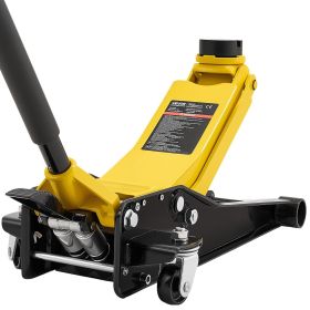 Low Profile Floor Jack, 3 Ton (6614 lbs) Capacity, Steel Racing Floor Jack with Dual Pistons Quick Lift Pump & SUV Adapter