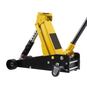 Low Profile Floor Jack, 3 Ton (6614 lbs) Capacity, Steel Racing Floor Jack with Single Piston Quick Lift Pump