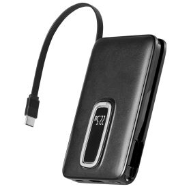 Magnetic Power Bank, 10000 mAh Battery Pack, Wireless MagSafe-Compatible Portable Charger, with Smart LED Display, Foldable Stand