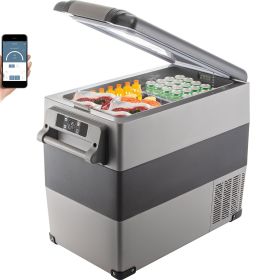 12 Volt Refrigerator, 58 Qt Car Refrigerator, Dual Zone Portable Freezer, Cooler Compressor Freezer with 12/24V DC and 110-240V AC
