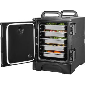 Insulated Food Pan Carrier, 81 Qt Hot Box for Catering, Food Box Carrier with Double Buckles, Front Loading Food Warmer with Handles