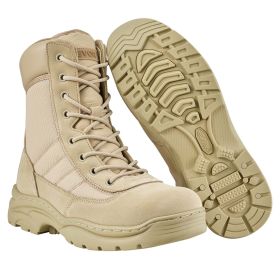 Men's Military Tactical Boots, 8 inch Combat Hiking Work Boots, Lightweight & Breathable Side Zipper Motorcycle Interceptor Trooper Boot (Shoe Size: US 11)